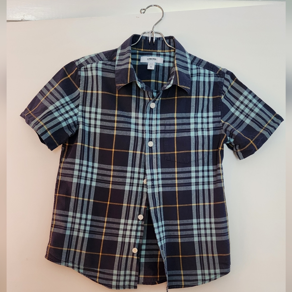 Kid's Blue Plaid Shirt